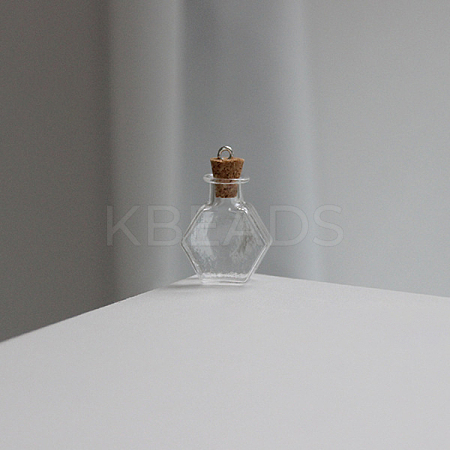 Miniature Hexagon Glass Bottles MIMO-PW0001-040I-1