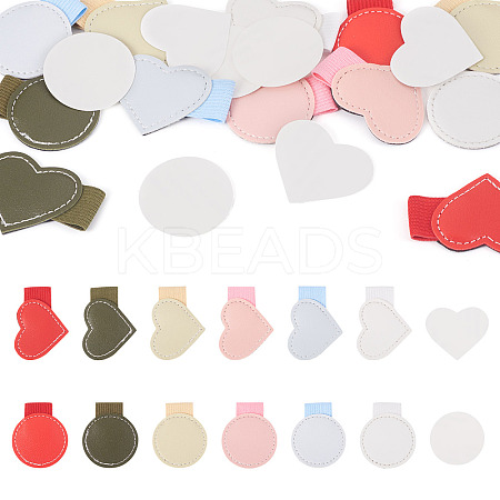 12Pcs 12 Colors Imitation Leather Self-adhesion Pen Holder AJEW-TA0002-60-1