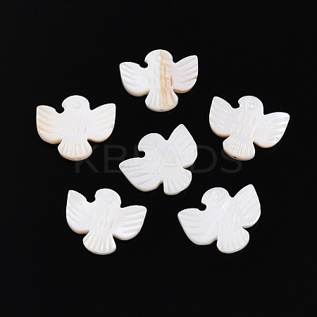Natural Freshwater Shell Carved Beads SHEL-N036-12-1