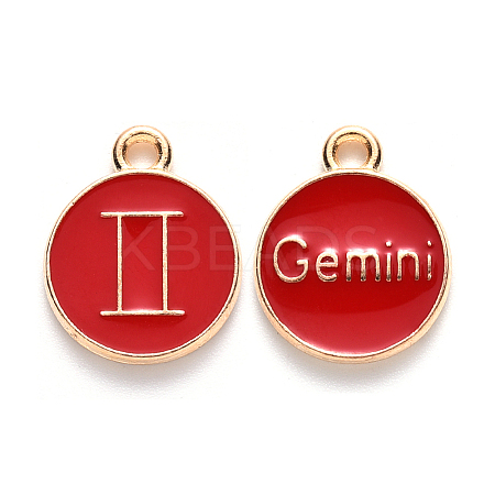 Alloy Enamel Pendants ENAM-S124-01A-07I-1