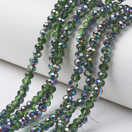 Electroplate Transparent Glass Beads Strands EGLA-A034-T3mm-Q04-1
