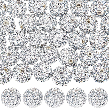 40Pcs Resin Rhinestone Beads RESI-SC0003-14C-1