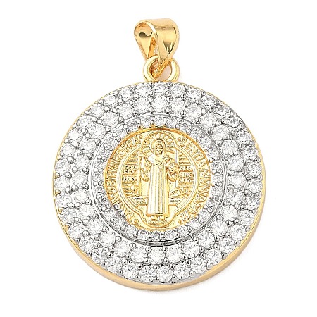 Brass Micro Pave Cubic Zirconia Pendants KK-H539-17B-01-1