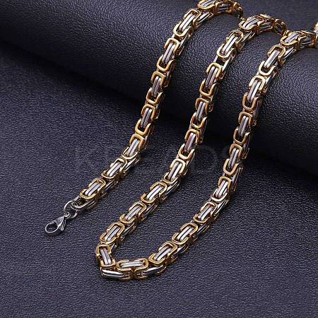 Stainless Steel Byzantine Chains Necklaces for Men FS-WG56795-154-1