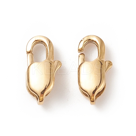 Ion Plating(IP) 304 Stainless Steel Lobster Claw Clasps X-STAS-F094-05A-G-1