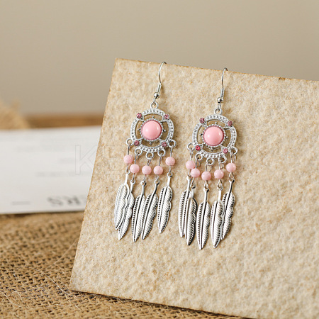 Alloy Resin Dangle Earrings FS-WG73BC7-04-1