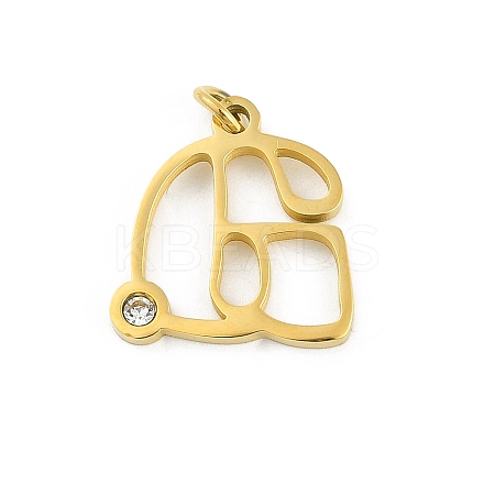 304 Stainless Steel Pendants LS-STAS-R137-01G-G-1