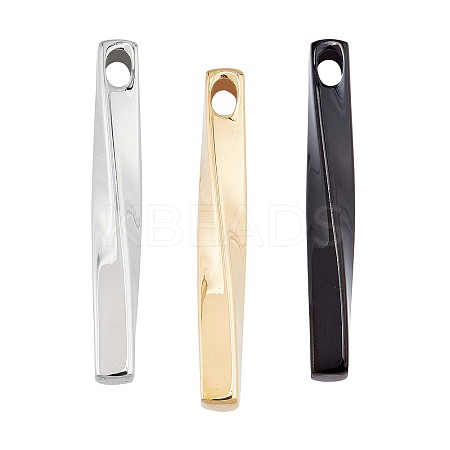 3Pcs 3 Colors 304 Stainless Steel Pendants STAS-UN0034-44-1