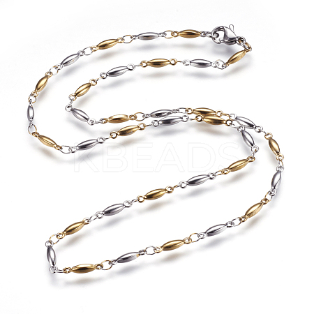 304 Stainless Steel Chain Necklaces STAS-P164-22GP-1