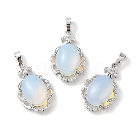 Opalite Oval Pendants G-NH0025-15P-24-1