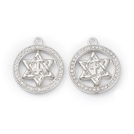 Alloy Rhinestone Pendants ALRI-O025-02P-1