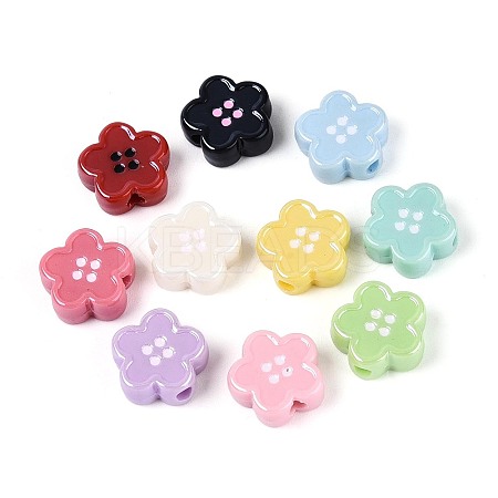 Opaque Acrylic Beads OACR-N156-05-1