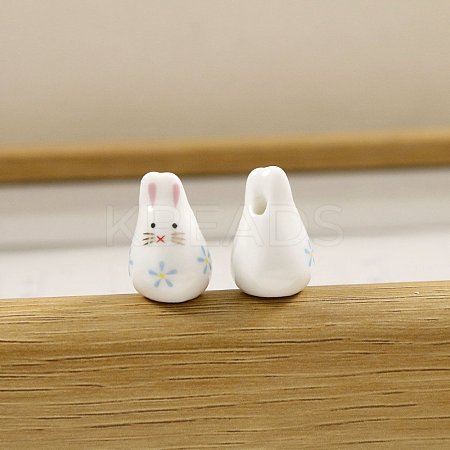 Handmade Porcelain Beads with Cartoon Painted PW-WG0583E-03-1
