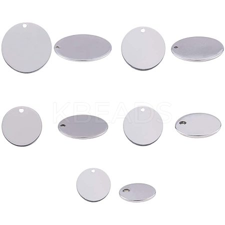 304 Stainless Steel Stamping Blank Tag Pendants STAS-PH0019-28P-1
