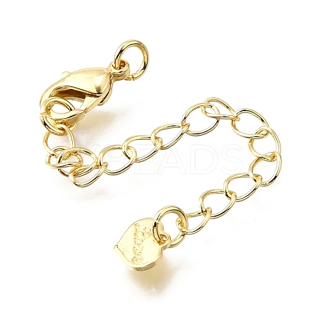 Brass Micro Pave Cubic Zirconia End With Chain KK-V011-27G-1