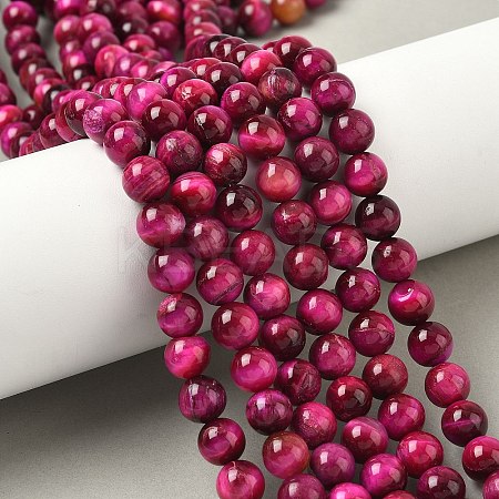 Grade AB Natural Tiger Eye Beads Strands LS-G-F591-18-6mm-05-1