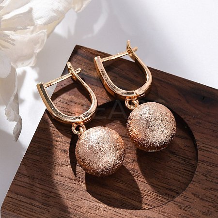 Brass Shimmer Hoop Earrings EJEW-K300-29G-1