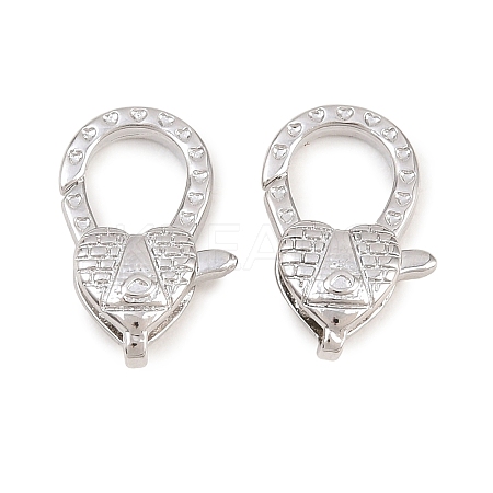 Brass Lobster Claw Clasps KK-H287-08G-P-1