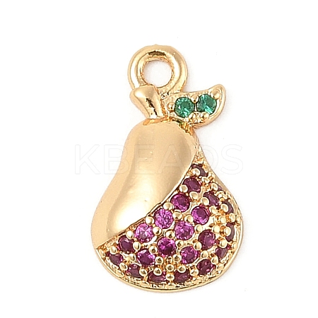 Brass Micro Pave Cubic Zirconia Pendants KK-R219-36C-G-1