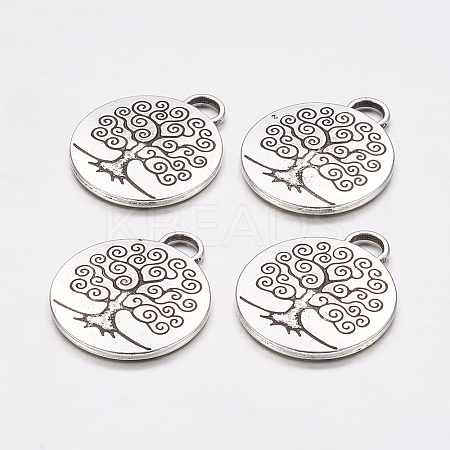 Tibetan Style Tree of Life Alloy Pendants LS-TIBEP-19040-AS-NR-1