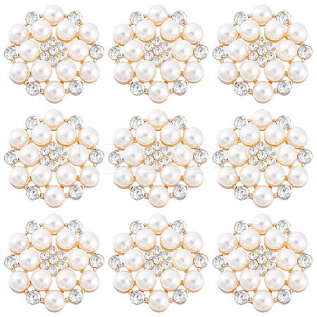 25Pcs Alloy Rhinestone Cabochons ALRI-GA0001-08A-1