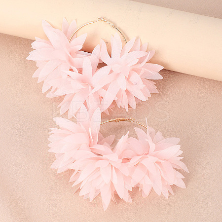 Alloy Cloth Hoop Earrings FS-WGC8145-03-1