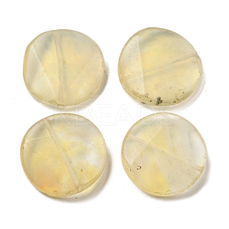 Yellow Watermelon Stone Glass Beads G-B070-18A-1