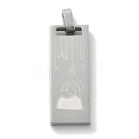 Christmas 304 Stainless Steel Pendants STAS-Z098-25P-1