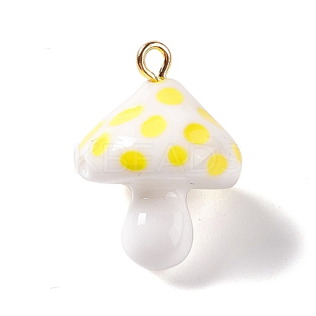 Opaque Resin Pendants LS-RESI-G057-01E-1