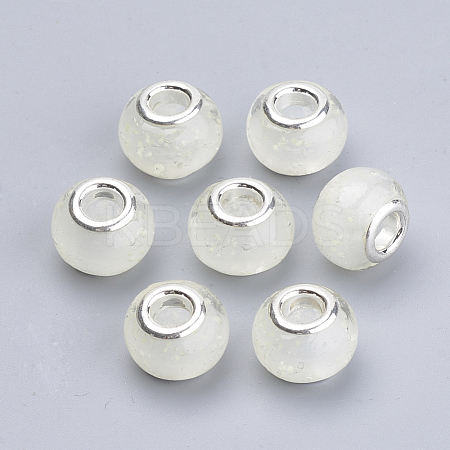 Handmade Luminous Lampwork European Beads LAMP-Q029-35L-1