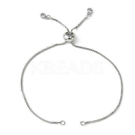 5Pcs Rack Plating Adjustable Brass Slider Bracelet Making MAK-FS0001-03P-1