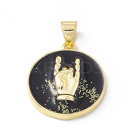 Rack Plating Brass Enamel Pendants KK-B065-03G-02-1