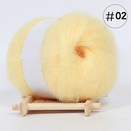 Soft Fuzzy Angora Mohair Wool & Acrylic Fibe Blend Yarn PW22070192682-1