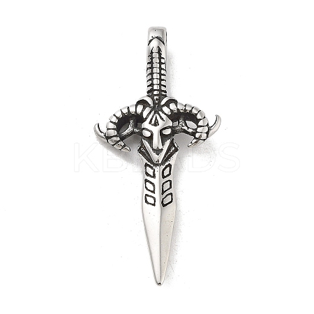 304 Stainless Steel Pendants STAS-M336-02C-AS-1