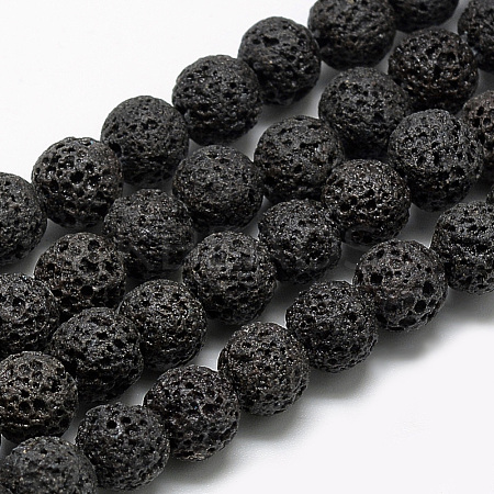 Natural Lava Rock Beads Strands G-S255-8mm-06-1