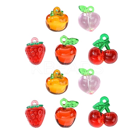30Pcs 5 Styles Acrylic Pendants MACR-CJ0002-11-1