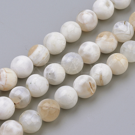 Natural Weathered Agate Beads Strands G-S249-09-8mm-1