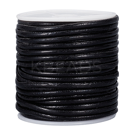 20M Round Cowhide Leather Cord WL-WH0015-01C-02-1