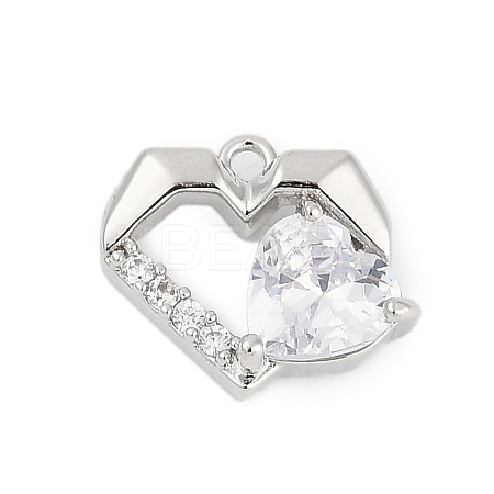 Brass Micro Pave Cubic Zirconia Charms LS-ZIRC-P122-01C-P01-1