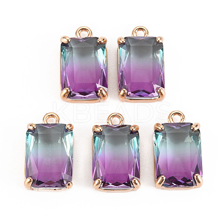 Gradient Color Glass Pendants GLAA-S193-008-A08-1