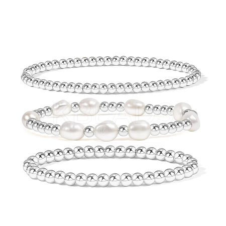 Temperament Magnet Gold Elastic Bracelet Baroque Imitation Pearl Multi layered Layered Bracelet Small and Popular Bracelet XU8635-1-1