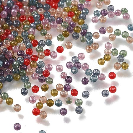 Baking Paint Imitation Jade Glass Seed Beads GLAA-P073-01B-1