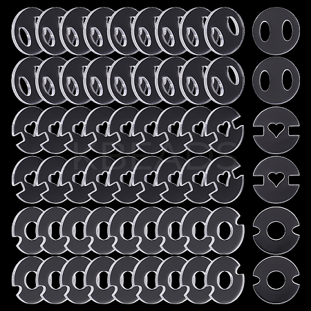 60Pcs 3 Styles Acrylic Hat Pompoms Buttons OACR-ME0001-19-1