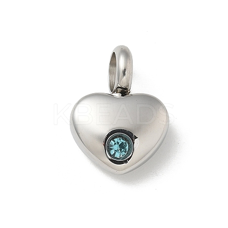 304 Stainless Steel Rhinestone Pendants STAS-R139-01P-01-1