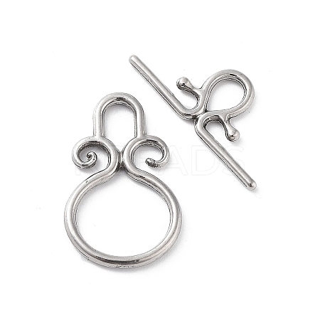 Non-Tarnish 304 Stainless Steel Toggle Clasps STAS-A092-01P-1