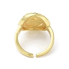 Brass with Cubic Zirconia Open Cuff Rings for Women RJEW-A035-17G-3