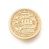 Golden Tone Wax Seal Brass Stamp Heads AJEW-U008-02G-04-2