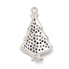 Rack Plating Brass Pave Cubic Zirconia Pendants KK-R150-07P-2