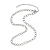 304 Stainless Steel Curb Chain Cable Chain Necklaces NJEW-JN05577-4