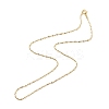 Brass Ball and Column Link Chains Necklace for Women LS-NJEW-P265-01A-G-2